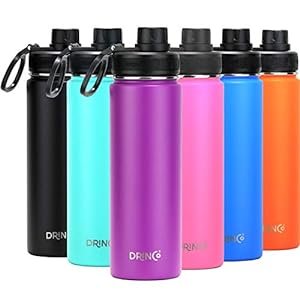 Drinco Spout Lid Insulated Water Bottle for Hiking
