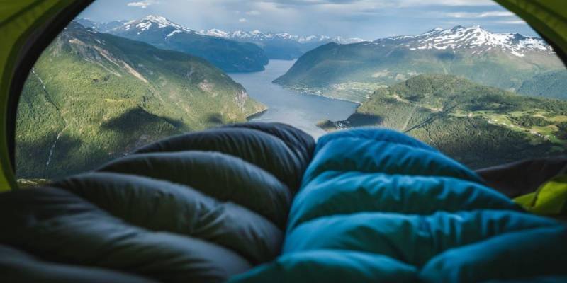 Backpacking Sleeping Bag Inside the Tent