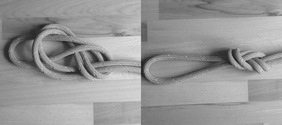 How to tie a double figure eight hammock knot