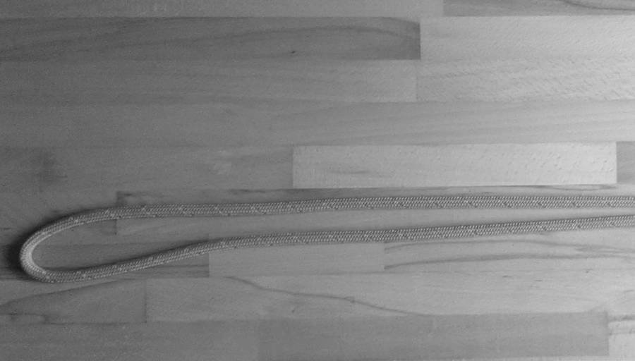 A laid double figure eight hammock knot