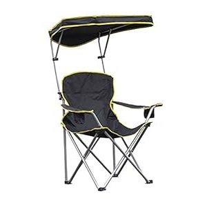 Quik Shade heavy duty folding chair with tilt UV sun protection canopy