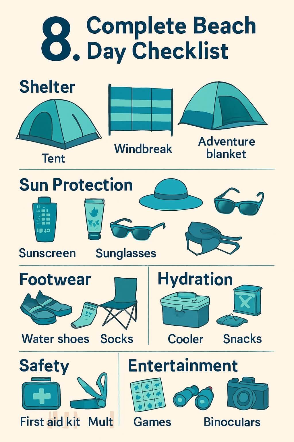 Beach Day Essentials: Checklist