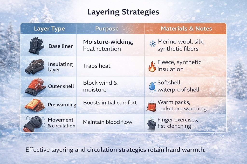 How to Keep Hands Warm Skiing - Effective layering and circulation strategies retain hand warmth.